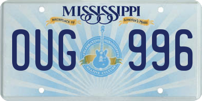 MS license plate OUG996
