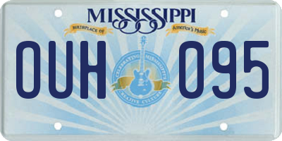 MS license plate OUH095