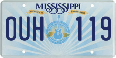 MS license plate OUH119