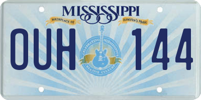 MS license plate OUH144