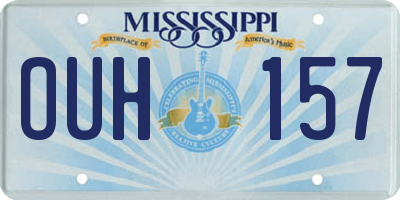 MS license plate OUH157