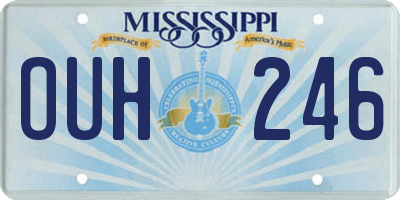 MS license plate OUH246