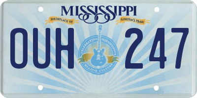 MS license plate OUH247