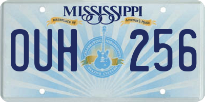 MS license plate OUH256