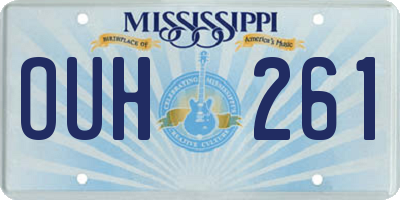 MS license plate OUH261
