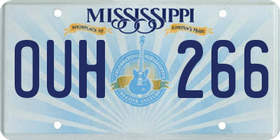 MS license plate OUH266