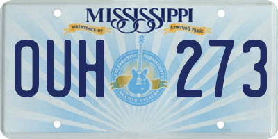 MS license plate OUH273