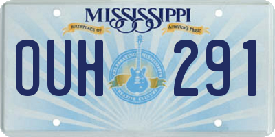 MS license plate OUH291