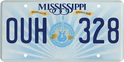 MS license plate OUH328