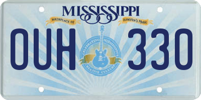 MS license plate OUH330
