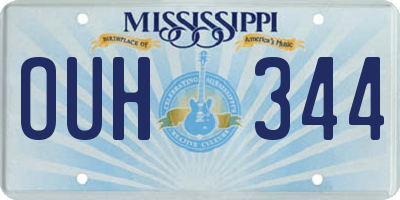 MS license plate OUH344
