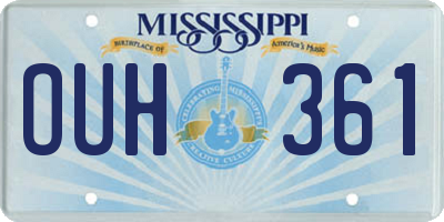 MS license plate OUH361