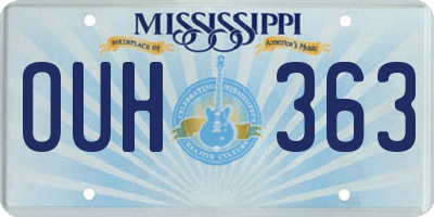 MS license plate OUH363