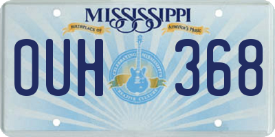 MS license plate OUH368