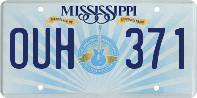MS license plate OUH371