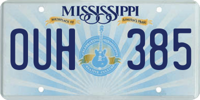 MS license plate OUH385
