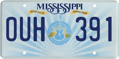MS license plate OUH391