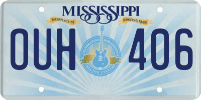 MS license plate OUH406