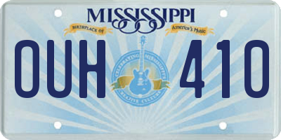 MS license plate OUH410
