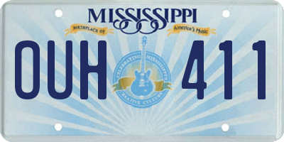MS license plate OUH411