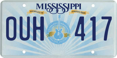 MS license plate OUH417