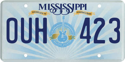 MS license plate OUH423