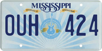 MS license plate OUH424