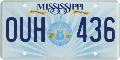 MS license plate OUH436