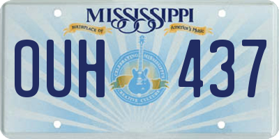 MS license plate OUH437