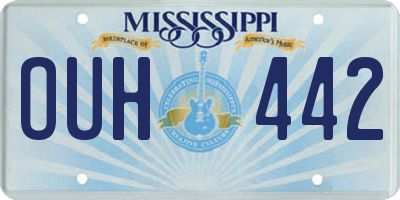 MS license plate OUH442