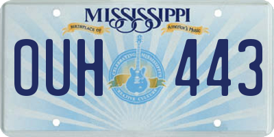 MS license plate OUH443