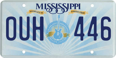 MS license plate OUH446