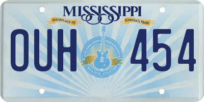 MS license plate OUH454