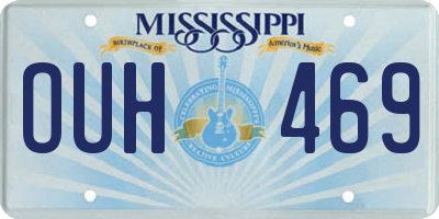 MS license plate OUH469