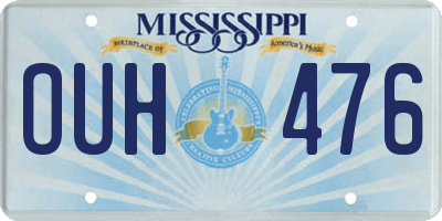 MS license plate OUH476