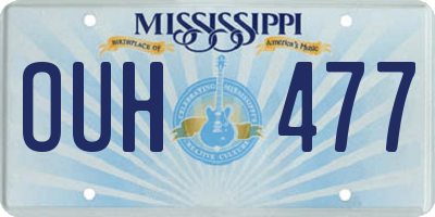 MS license plate OUH477