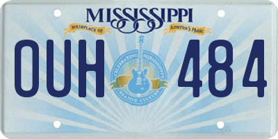 MS license plate OUH484