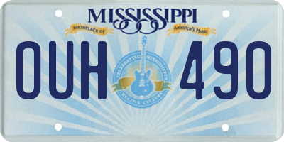 MS license plate OUH490
