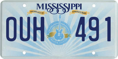 MS license plate OUH491