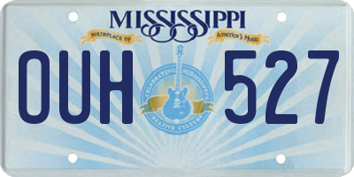 MS license plate OUH527