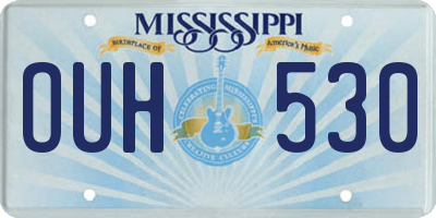 MS license plate OUH530