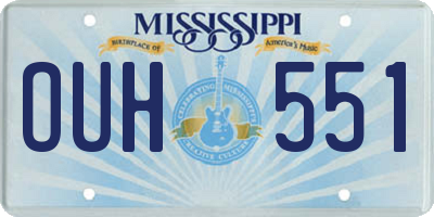 MS license plate OUH551