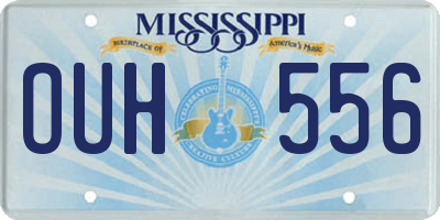MS license plate OUH556