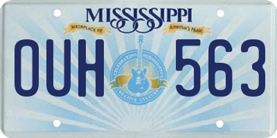 MS license plate OUH563