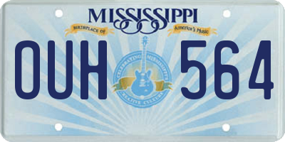 MS license plate OUH564
