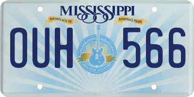 MS license plate OUH566