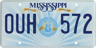 MS license plate OUH572
