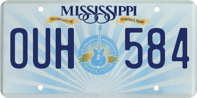 MS license plate OUH584