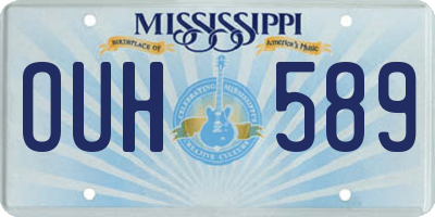 MS license plate OUH589