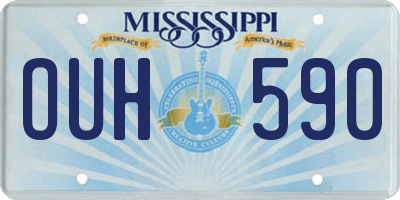 MS license plate OUH590